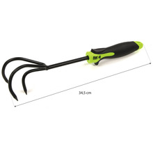 Trädgårdskultivator med tre tänder och en längd på 34,5 cm