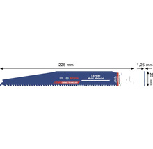 Bosch tigersågsblad Expert Multi Material, Carbide Technology, Bosch Logo, längd 225 millimeter, bredd 25 millimeter, tjocklek 1,25 millimeter.
