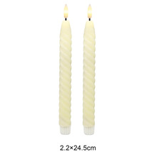 Två skruvade LED-stavljus med måtten 2,2 gånger 24,5 centimeter.