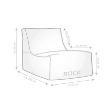 Sittsäck SITTING POINT Beanbag Rock Korfu 65x65cm grå