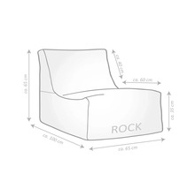 Sittsäck SITTING POINT Beanbag Rock Korfu 65x65cm antracit