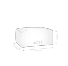 Sittpuff SITTING POINT Roll Korfu 65x35cm antracit