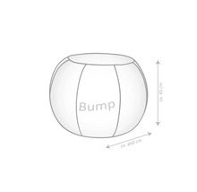 Sittpuff SITTING POINT Bump Metalico 60x30cm silver