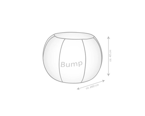 Sittpuff SITTING POINT Bump Metalico 60x30cm silver