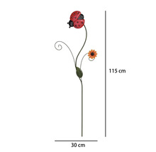Dekorationsstav LAFIORA nyckelpiga metall 115cm