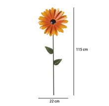 Dekorationsstav LAFIORA blomma metall 115cm orange