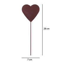 Trädgårdsdekoration LAFIORA hjärta 28cm metall röd