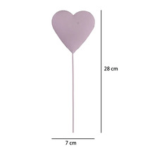 Trädgårdsdekoration LAFIORA hjärta 28cm metall rosa