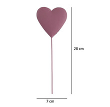 Trädgårdsdekoration LAFIORA hjärta 28cm metall rosa