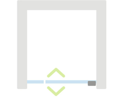 Symbol för en automatisk dörrtätning eller tröskeltätning.