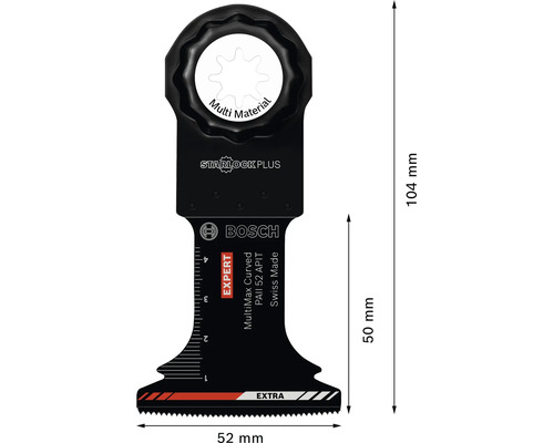 Bosch Expert MultiMax Curved PAII 52 APIT instickssågblad Starlock Plus med 52 millimeter skärbredd för multiverktyg