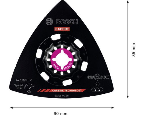 Bosch Expert AVZ 90 RT2 Multimaterial sågblad, 90 gånger 85 millimeter