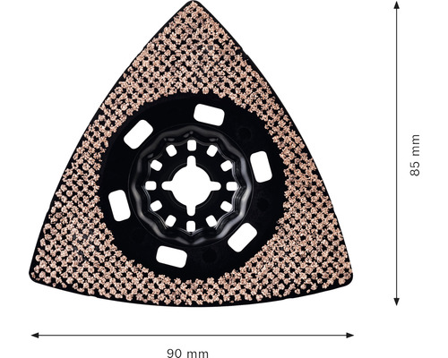 Triangulärt slippapper för multiverktyg, 85 gånger 90 millimeter