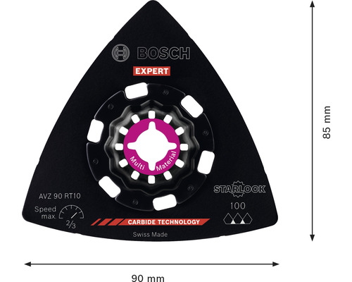 Bosch Expert AVZ 90 RT10 multifunktionsverktyg sågblad med Starlock-fäste, 90x85 mm
