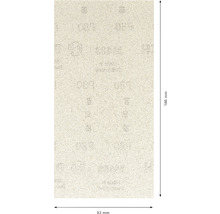 Sandpapper med måtten 93 mm gånger 186 mm