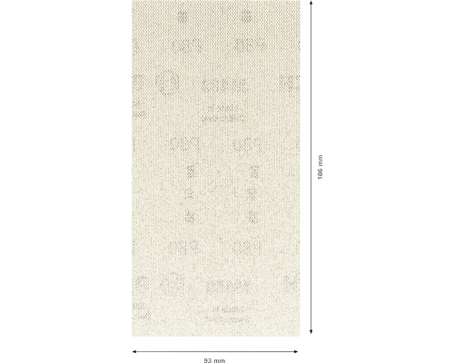 Sandpapper med måtten 93 mm gånger 186 mm