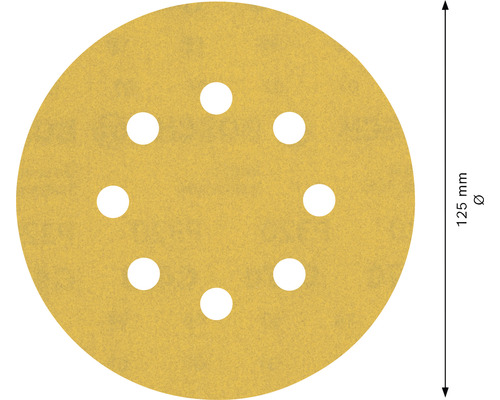 Slipskiva, diameter 125 mm med hål