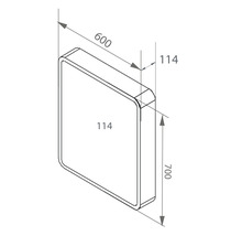 Spegelskåp FOCCO Mia grå matt 60x70x11,5 cm LED IP 44