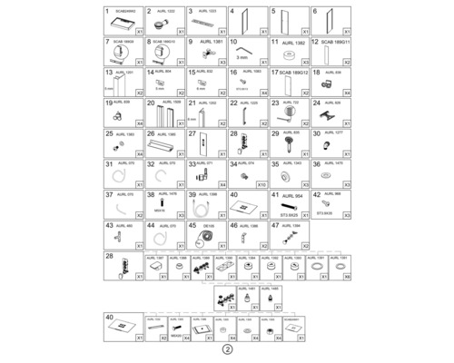 Översikt över olika installationsmaterial och tillbehör för sanitetsanläggningar