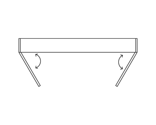 Fällbart konsol med svängrörelse