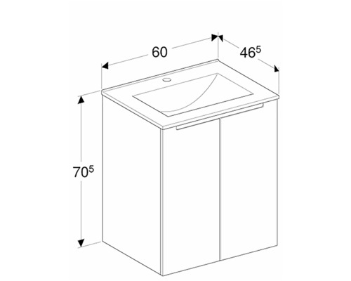 Tvättställsskåp med mått.