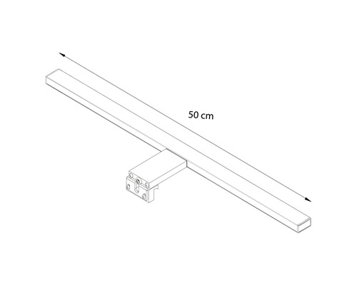 50 centimeter lång LED-lampa med hållare