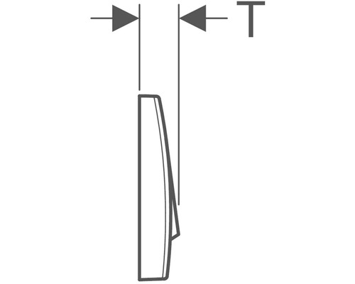 Teknisk ritning av en manöverpanel med djupangivelse.
