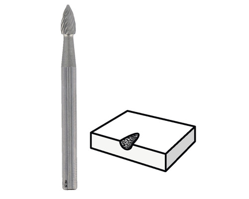 Fräs och bearbetat arbetsstycke