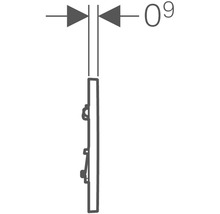 Installationsritning med måttangivelse nio millimeter.
