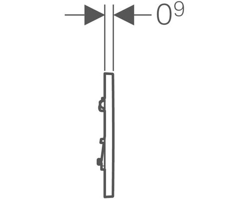 Installationsritning med måttangivelse nio millimeter.