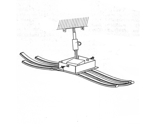 Illustration av en kabelinstallation under taket