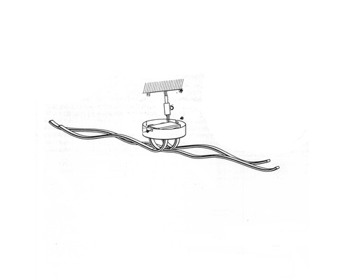 Schema för en taklampa med kablar