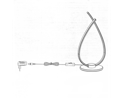 Inomhusantenn med nätaggregat och kabel