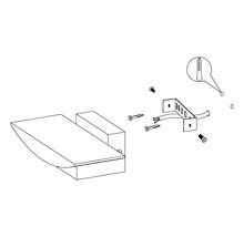 Monteringsanvisning för en vägglampa med tillbehör