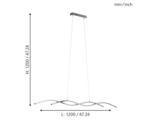 Dimensioner på en hänglampa