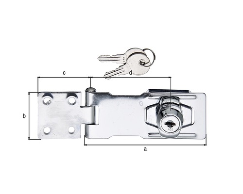 Regel med nyckel och måttangivelser