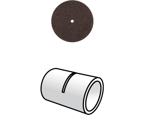 Filtskiva med hål och rörklämma