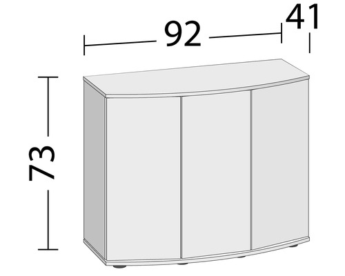 Skåp med tre dörrar och mått