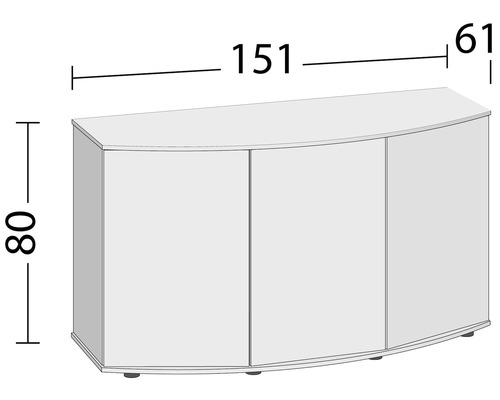Underskåp med tre dörrar och måtten 151x80x61 cm