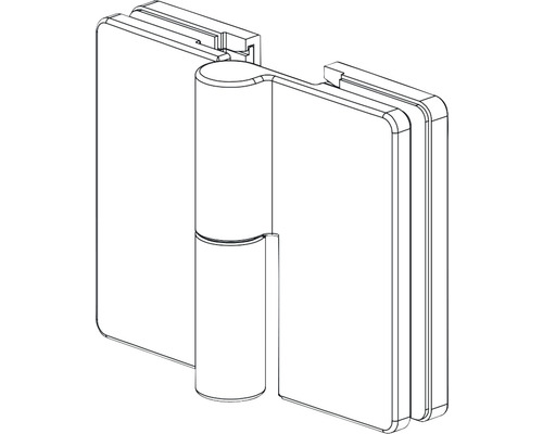Glasdörrsgångjärn för inredningskonstruktion