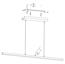 Monteringsanvisning för hängande lampa med tillbehör