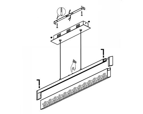 Monteringsanvisning för en hänglampa med dekoration