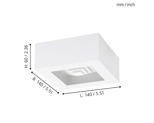 Mått på en fyrkantig taklampa