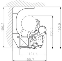 Teknisk ritning med måttangivelser