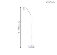 Golvlampa med höjdangivelse