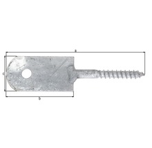 Stakethållare ALBERTS 120x30mm varmförzinkad