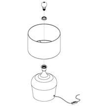 Bordslampa EGLO Manalba svart/guld