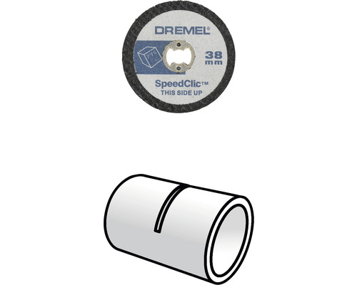 Dremel Speedclic kapskiva 38 mm och ett plaströr