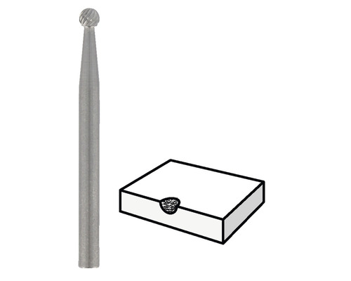 Frässtift med kulhuvud och arbetsstycke