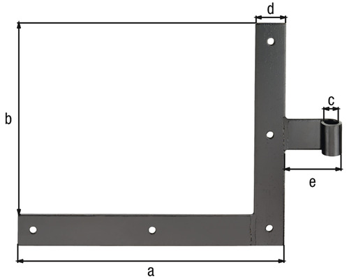 Bild på ett vinkelband med måttangivelser.